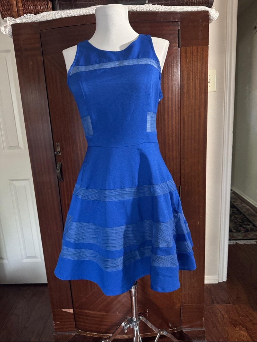Blue skater dress